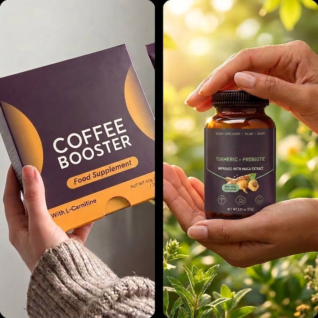 Elvuma Coffee Booster and Turmeric + Probiotic